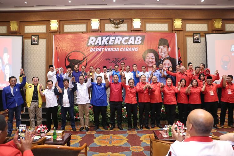 Rapat Kerja Cabang PDIP Kota Semarang, Sabtu (7/3/2020).