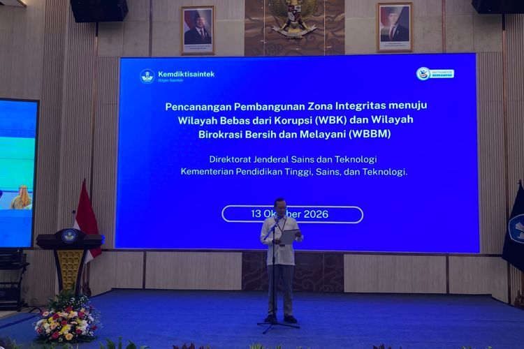 Cegah Korupsi dan Gratifikasi, Ditjen Saintek Canangkan Zona Integritas WBK dan WBBM