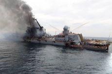 Gambar Diyakini Kapal Perang Rusia Moskva Beredar, Tunjukkan Kondisi Sebelum Tenggelam