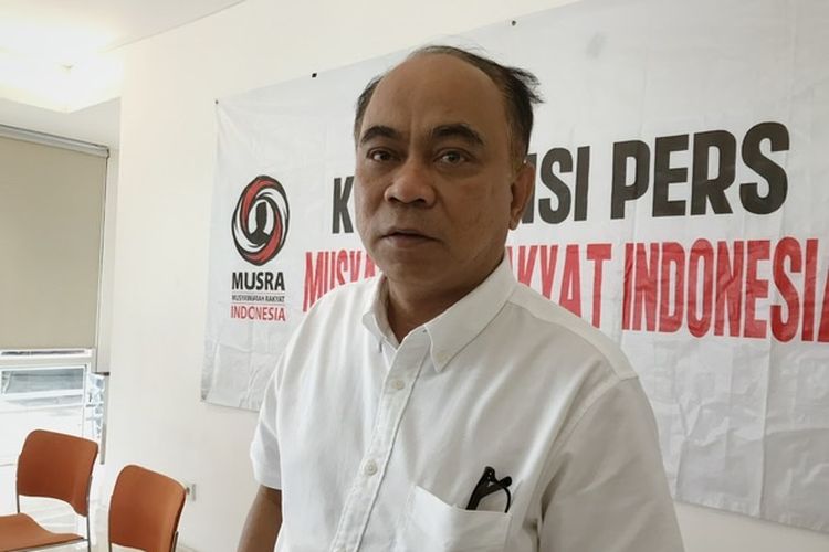 Penanggung Jawab Pembina Musra Indonesia Budi Arie Setiadi saat ditemui di kawasan Senayan, Jakarta, Rabu (25/1/2023). 