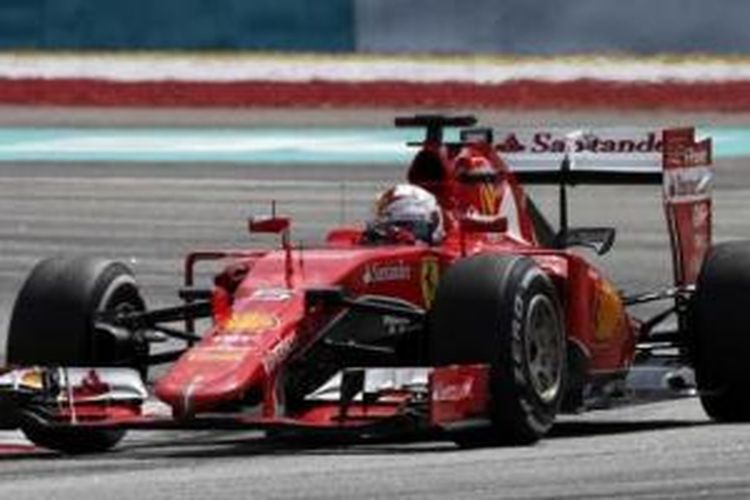 Pebalap Ferrari Sebastian Vettel di GP Malaysia, Sepang