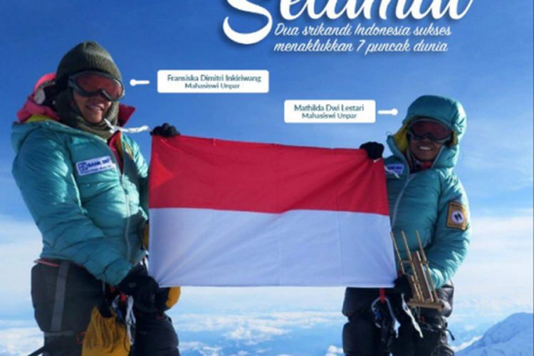 Ucapan selamat Kemenpora kepada 2 Mahasiswi Unpar yang berhasil menaklukan puncak Everest.