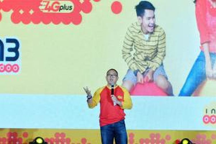 President Director dan CEO Indosat Ooredoo Alexander Rusli pada peluncuran layanan 4G Plus di Jakarta, Senin (30/11/2015).