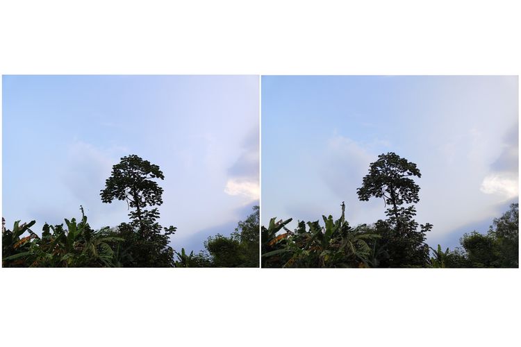 Perbandingan foto Xiaomi 12 Lite dengan kamera default (kiri) dan 108 MP (kanan)