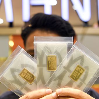 Ilustrasi emas Antam, harga emas Antam hari ini, harga Antam hari ini, harga logam mulia Antam. Harga emas Antam terbaru hari ini.