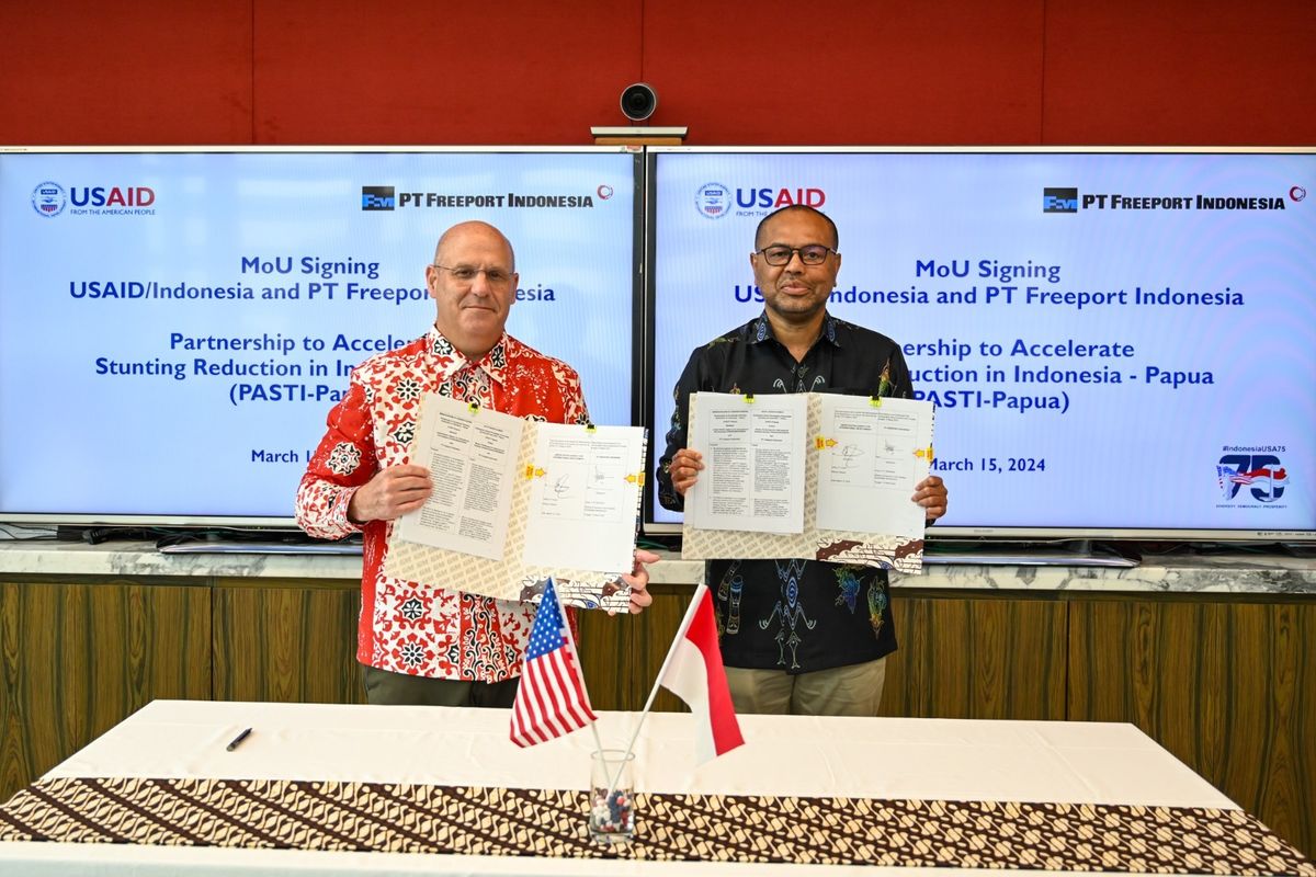 PT Freeport Indonesia (PTFI) menandatangani kemitraan dengan Badan Pengembangan Internasional Amerika Serikat (USAID) untuk program Partnership to Accelerate Stunting Reduction in Indonesia for Papua Chapter (PASTI Papua). Kemitraan ini ditandai dengan penandatanganan MoU PASTI Papua oleh Director dan EVP Sustainable Development PTFI Claus Wamafma dan Mission Director USAID Jeffery P Cohen.
