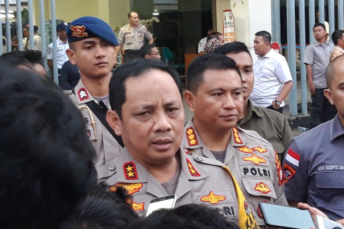 Kapolda Metro Jaya Irjen Pol Gatot Eddy Purnomo di depan Bawaslu RI, Senin (27/5/2019)