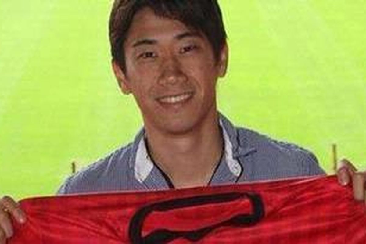 Gelandang anyar Manchester United, Shinji Kagawa. 