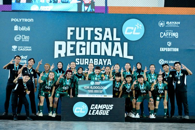 Dua Gol dalam Dua Menit, UNESA Juara Campus League 2026 Regional Surabaya