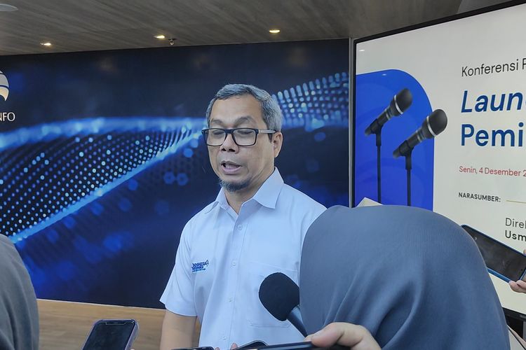 Direktur Jenderal Informasi dan Komunikasi Publik Kominfo Usman Kansong ditemui di Kominfo, Jakarta, Senin (4/12/2023).
