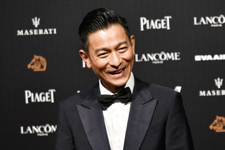 Aktor asal Hong Kong Andy Lau menghadiri malam penghargaan Golden Horse Awards ke-55 di Taipei, Taiwan, pada 17 November 2018. 