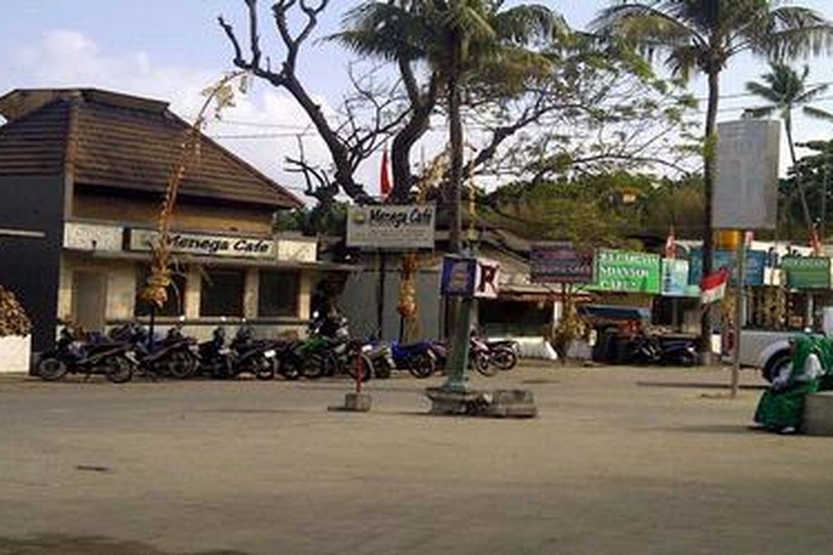 Lokasi kafe di Jimbaran yang tujuh tahun lalu terjadi peledakan bom 1 Oktober 2005.  