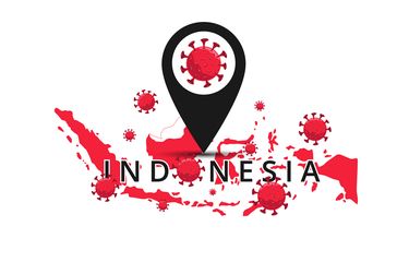 Ilustrasi virus corona yang merebak di Indonesia.