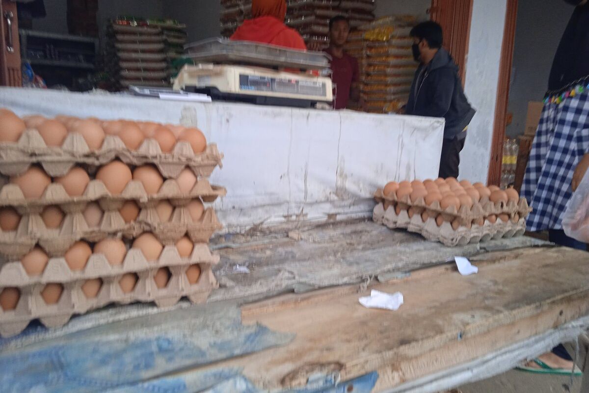 Harga telur ayam ras di Lampung naik hampir dua kali lipat. per kilogram kini dijual seharga Rp 30.000 dibanding sebelumnya seharga Rp 20.000 per kilogram.
