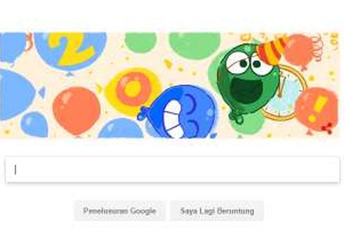 Tahun Baru 2017, Balon-balon Berjatuhan di Situs Google