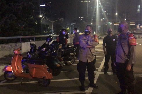 Kerumunan di Flyover Rasuna Said, Polisi Amankan Sejumlah Motor, termasuk Vespa Gembel