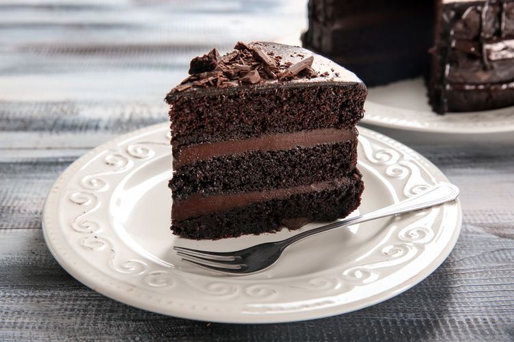 Ilustrasi layer chocolate cake.