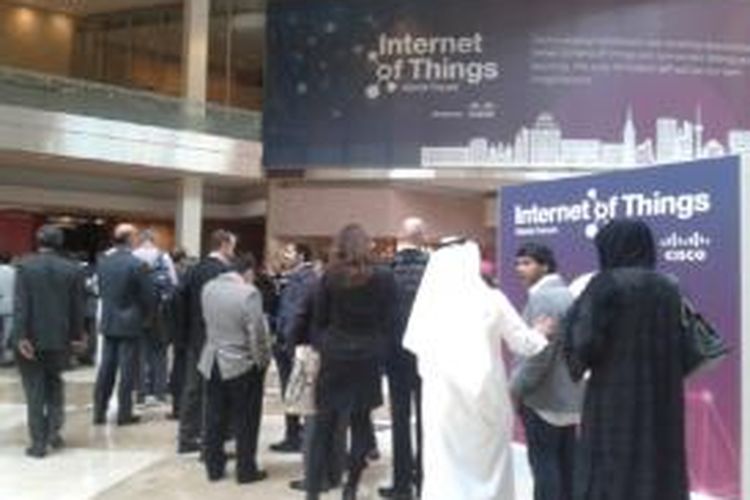 Suasana pembukaan acara Internet of Things World Forum 2015 di Dubai World Center, Dubai, Uni Emirat Arab, Minggu (6/12/2015). Acara ini akan digelar selama tiga hari.