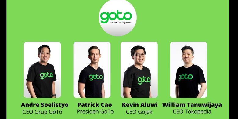 (ki-ka) Andre Soelistyo menjabat sebagai CEO Grup GoTo, Patrick Cao sebagai Presiden GoTo, Kevin Aluwi tetap menjabat CEO Gojek begitu pula dengan William Tanuwijaya yang tetap menjabat sebagai CEO Tokopedia.