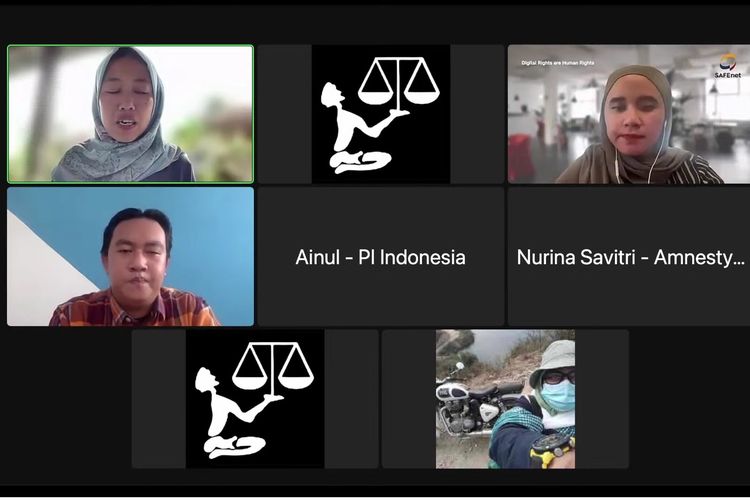 Tangkapan layar dari video siaran pers bersama jaringan masyarakat sipil yang merespons pembubaran People's Water Forum (PWF) Bali, Selasa (21/5/2024).