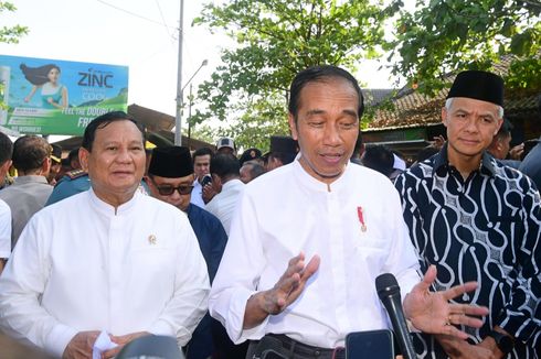 Momen Prabowo-Ganjar Salam Komando di Pekalongan, Dapat Acungan Jempol Jokowi
