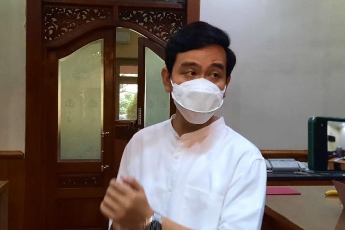 Wali Kota Solo Gibran Rakabuming Raka di Balai Kota Solo, Jawa Tengah, Rabu (23/2/2022).