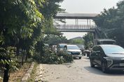 Pohon Tumbang Usai Tertabrak Truk di Jalan Tubagus Angke Jakbar, Lalin Tersendat