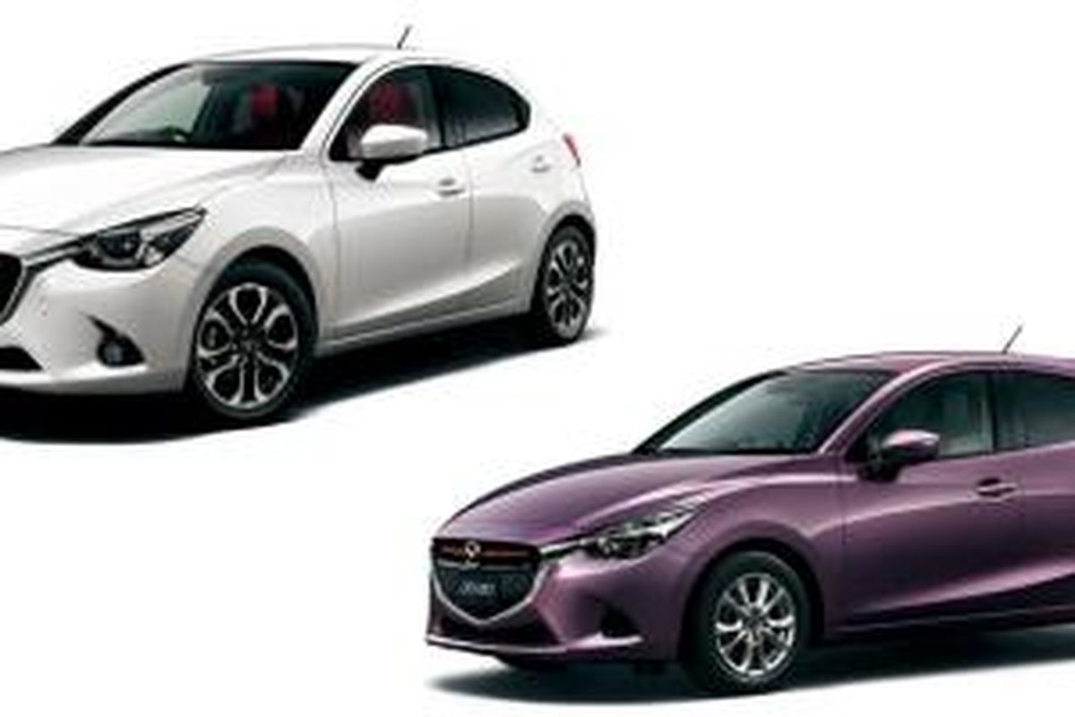 Mazda2 (Demio) Mid Century (putih atas) dan Mazda2 Urban Style (kanan bawah).