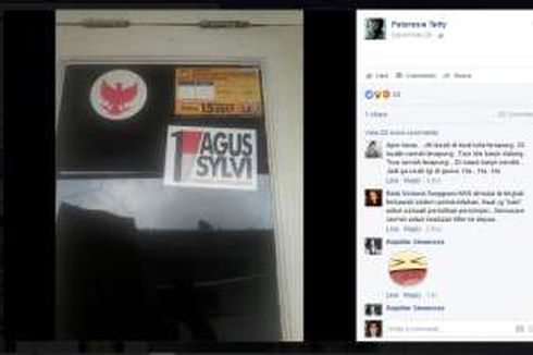 Panwaslu Peringatkan Relawan Pemasang Stiker Agus-Sylvi yang Diprotes Warga