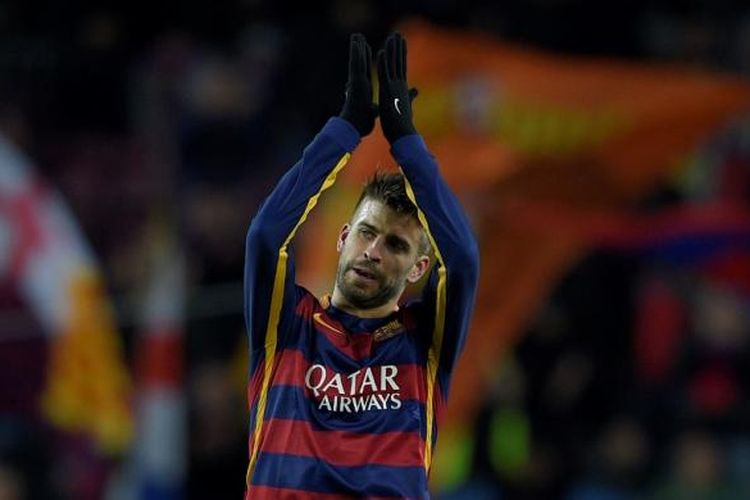 Pemain belakang Barcelona, Gerard Pique.