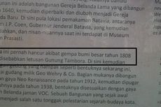 Benarkah Bangunan Museum Wayang Pernah Hancur akibat Letusan Tambora?