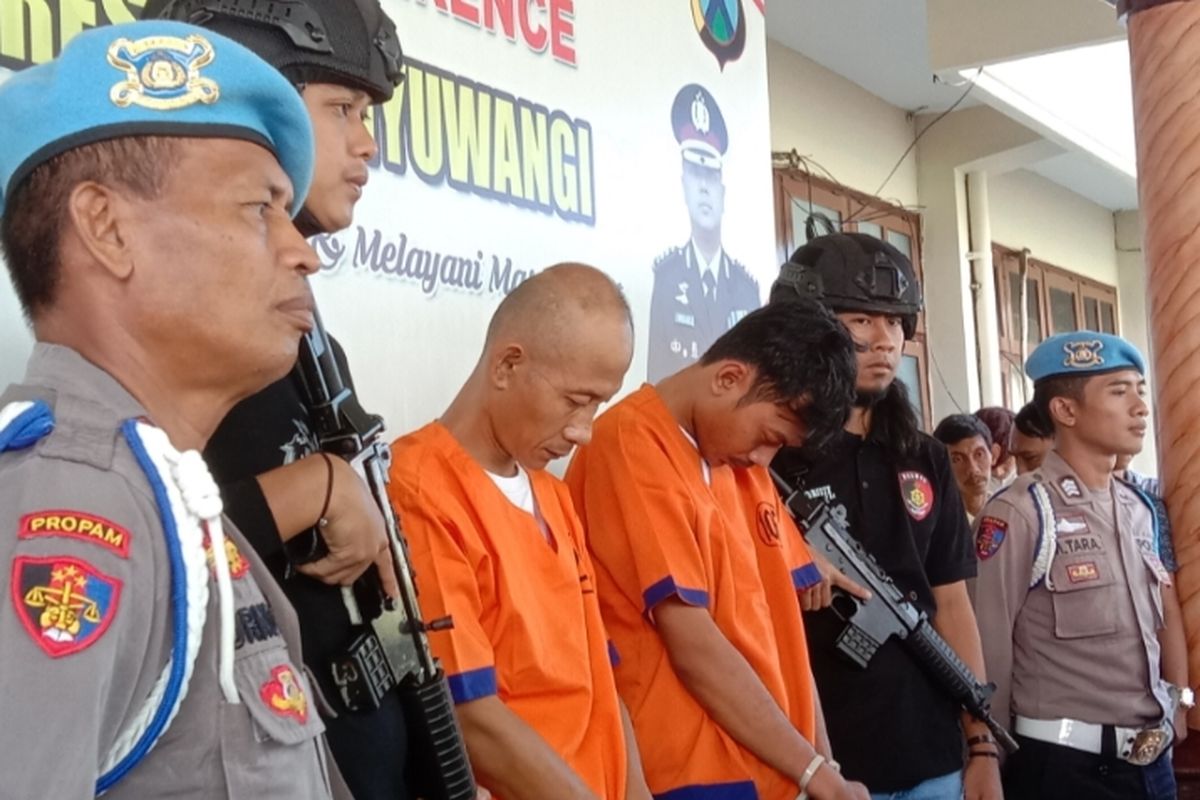 Pelaku saat diamankan di Mapolresta Banyuwangi, Rabu (7/6/2023)
