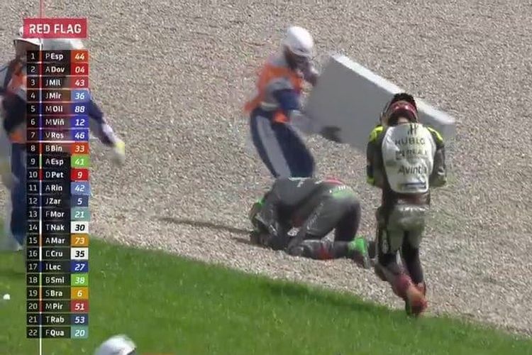 Insiden kecelakaan parah antara Franco Morbidelli dan Johann Zarco di MotoGP Austria 2020