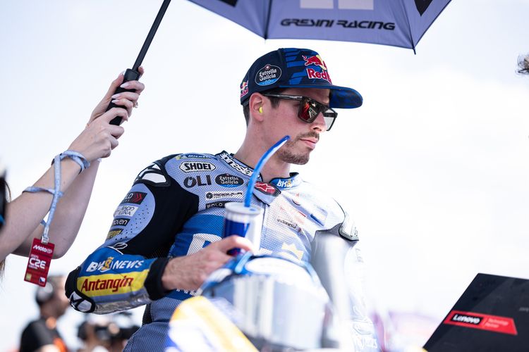 Alex Marquez saat berlaga pada MotoGP Ceko 2025