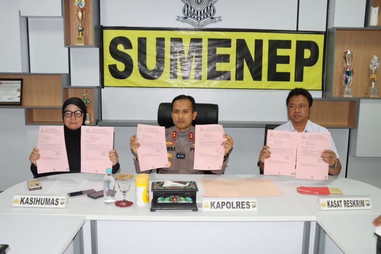 Polres Sumenep menetapkan 6 orang tersangka kasus dugaan korupsi pembangunan gedung Dinas Kesehatan Kabupaten Sumenep, Senin (26/6/2023). 