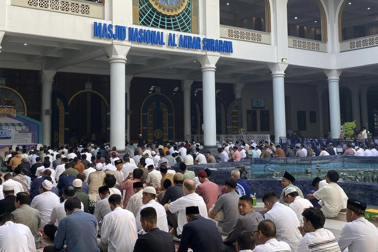 Masjid Al Akbar Surabaya sediakan 40 Ribu Jemaah Salat Idul Adha, Minggu (16/6/2024).