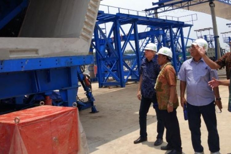 PT Wijaya Karya Beton Tbk meresmikan pabrik beton, di Subang, Jawa Barat,Sabtu (11/3/2017).