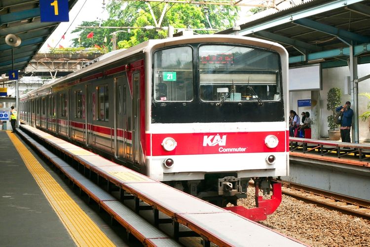Ilustrasi kereta KRL Commuter Line yang dioperasikan oleh PT KAI Commuter Indonesia (KCI).