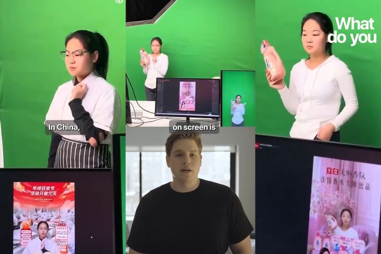 Dalam video yang viral di media sosial seperti di link ini, terlihat seorang kreator tetap bisa menjalankan live shopping meski tidak benar-benar tampil aktif. 

