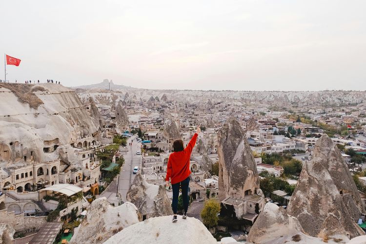 Ilustrasi Cappadocia di Turkiye.