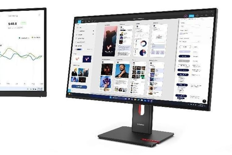 Lenovo juga merilis monitor ThinkVision T Series Gen 40 sebagai pendamping desktop ThinkCentre. Monitor ini menggunakan panel IPS dengan resolusi WQHD atau UHD, memiliki cakupan warna 99 persen sRGB dan BT.709, serta refresh rate variabel 48?120 Hz untuk tampilan yang lebih halus dan hemat daya.