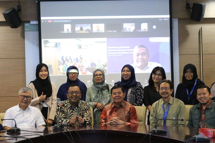 Diskusi hybrid bertajuk Mendukung Kekuatan Ekonomi Nasional Melalui Tumpuan Pendidikan Vokasi di Jakarta, Selasa (14/11/2023).