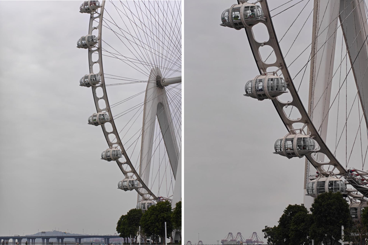 Potret Ferris Wheel di Shenzhen, China dengan mode wide kamera 3,5x zoom