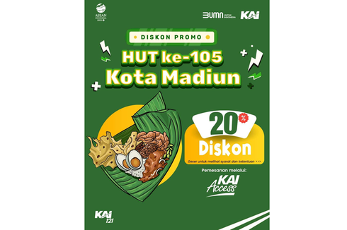 KAI Beri Potongan Harga Tiket untuk Sambut HUT Ke-105 Kota Madiun