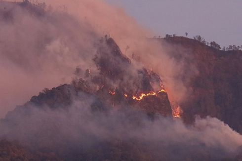 Pemadaman Kebakaran di Pegunungan Ijen Masih Terus Dilakukan