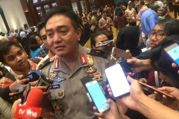 Kepala Divisi Humas Polri Brigjen (Pol) Muhammad Iqbal ditemui di Hotel Bidakara, Jakarta Pusat, Selasa (4/11/2018).