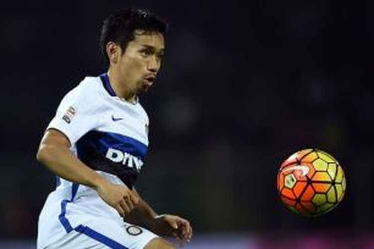 Bek Inter Milan asal Jepang, Yuto Nagatomo. 