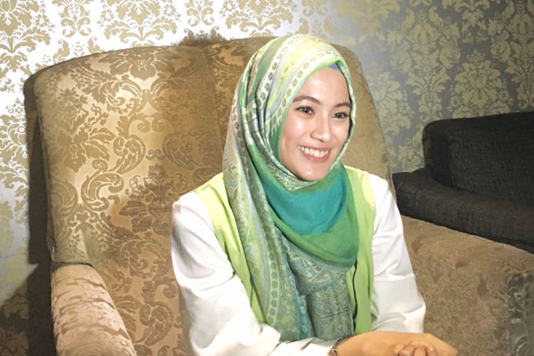 Alyssa Soebandono dalam acara Halal Beauty Gathering Sariayu Martha Tilaar di Jakarta, Rabu (29/3/2017).