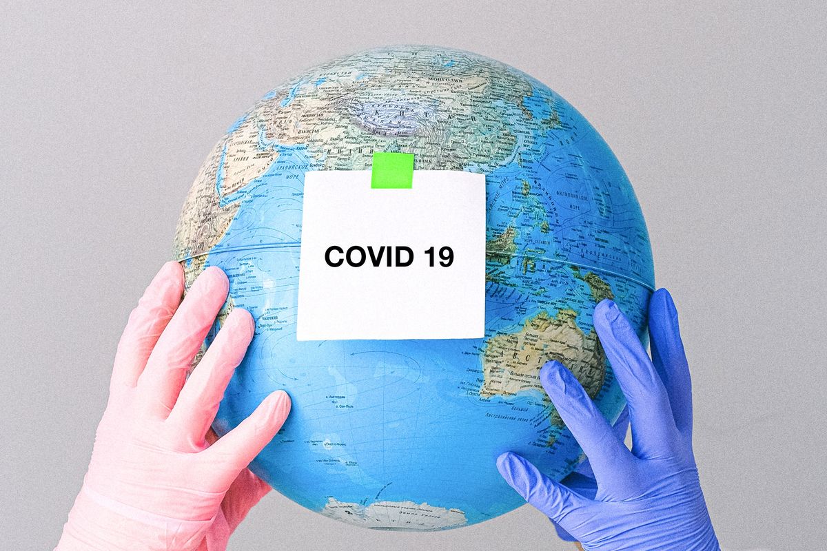 Ilustrasi Covid-19, pandemi virus corona, pandemi Covid-19.