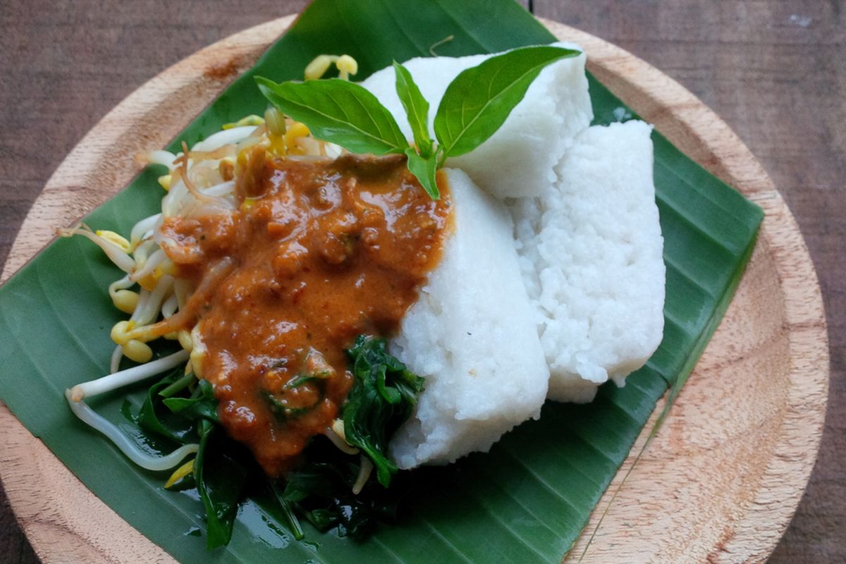 Ilustrasi punten pecel dari Trenggalek. 